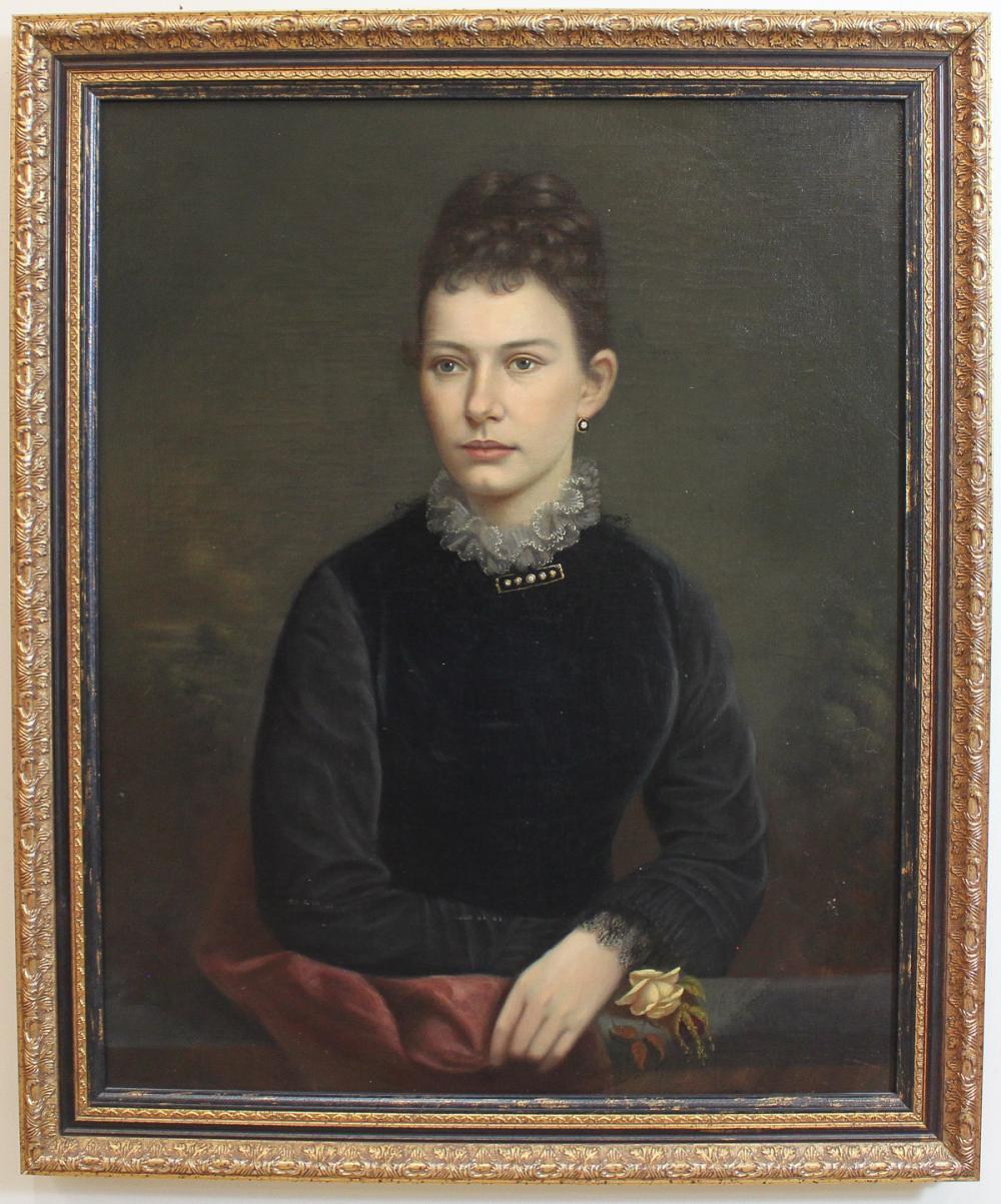 Appraisal: PORTRAIT OF A VICTORIAN LADY OIL ON CANVAS late th