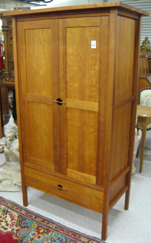 Appraisal: ARTS CRAFTS STYLE CHERRYWOOD LINEN CABINET M T Maxwell Furniture