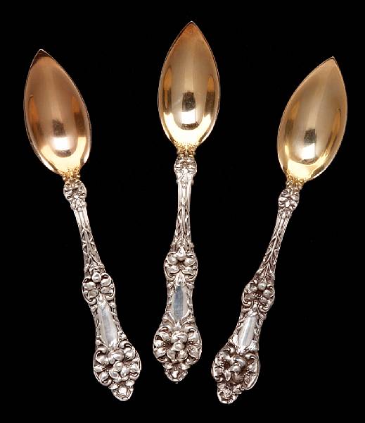 Appraisal: A sterling set of twelve fruit spoonsAlvin Co Providence RIOrange