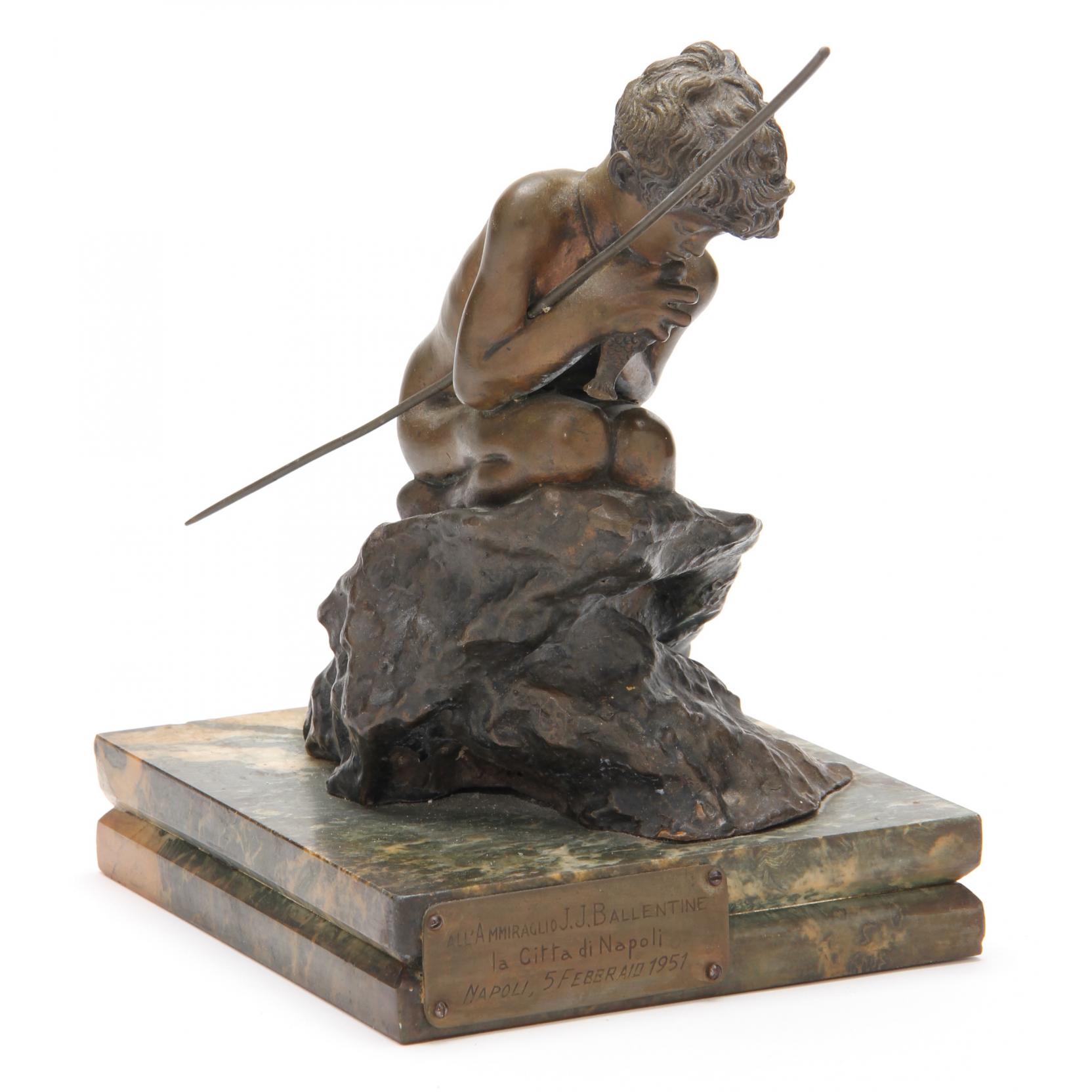 Appraisal: Vincenzo Gemito It - The Fisher Boy bronze on a