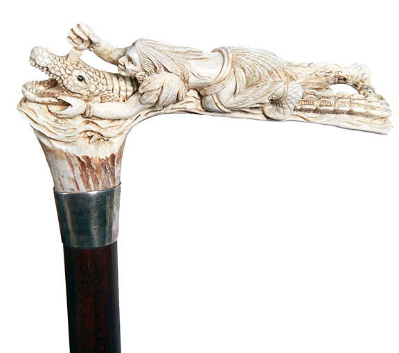 Appraisal: Stag Seminole Indian and Alligator Cane Exclusive on Bidsquare th