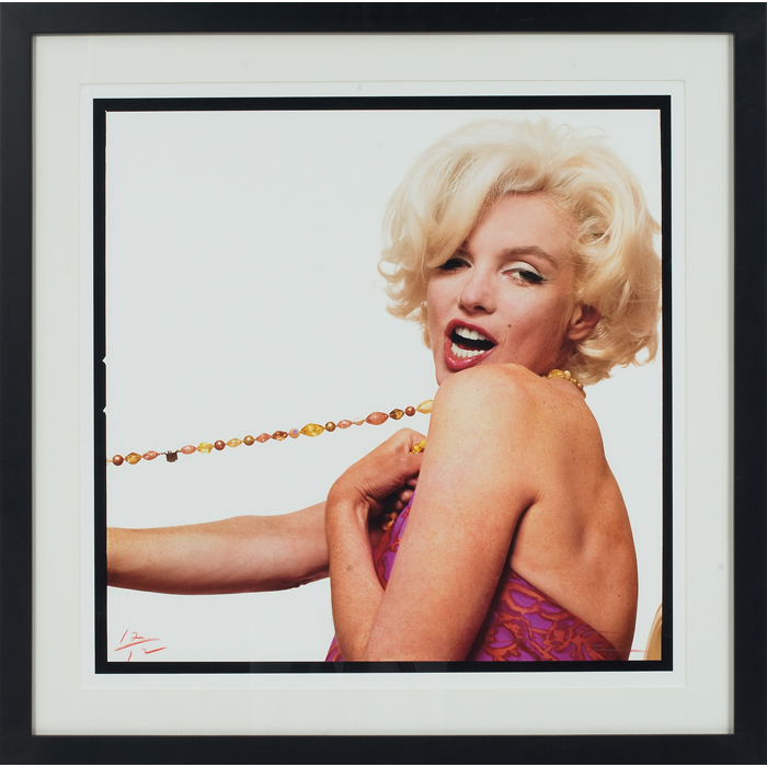 Appraisal: Bert Stern American b ''Marilyn Monroe with Necklace from the