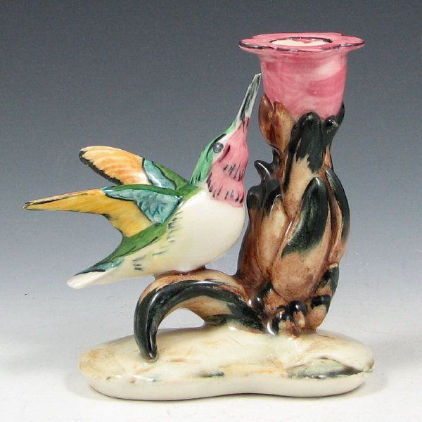 Appraisal: Pennsbury -R Humming Bird Candlestick - Mint Pennsbury Humming Bird