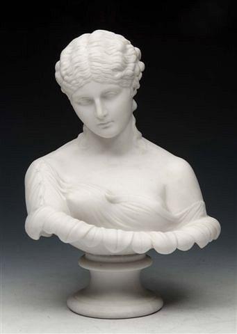 Appraisal: A COPELAND PARIAN BUST of Clythie after a model by