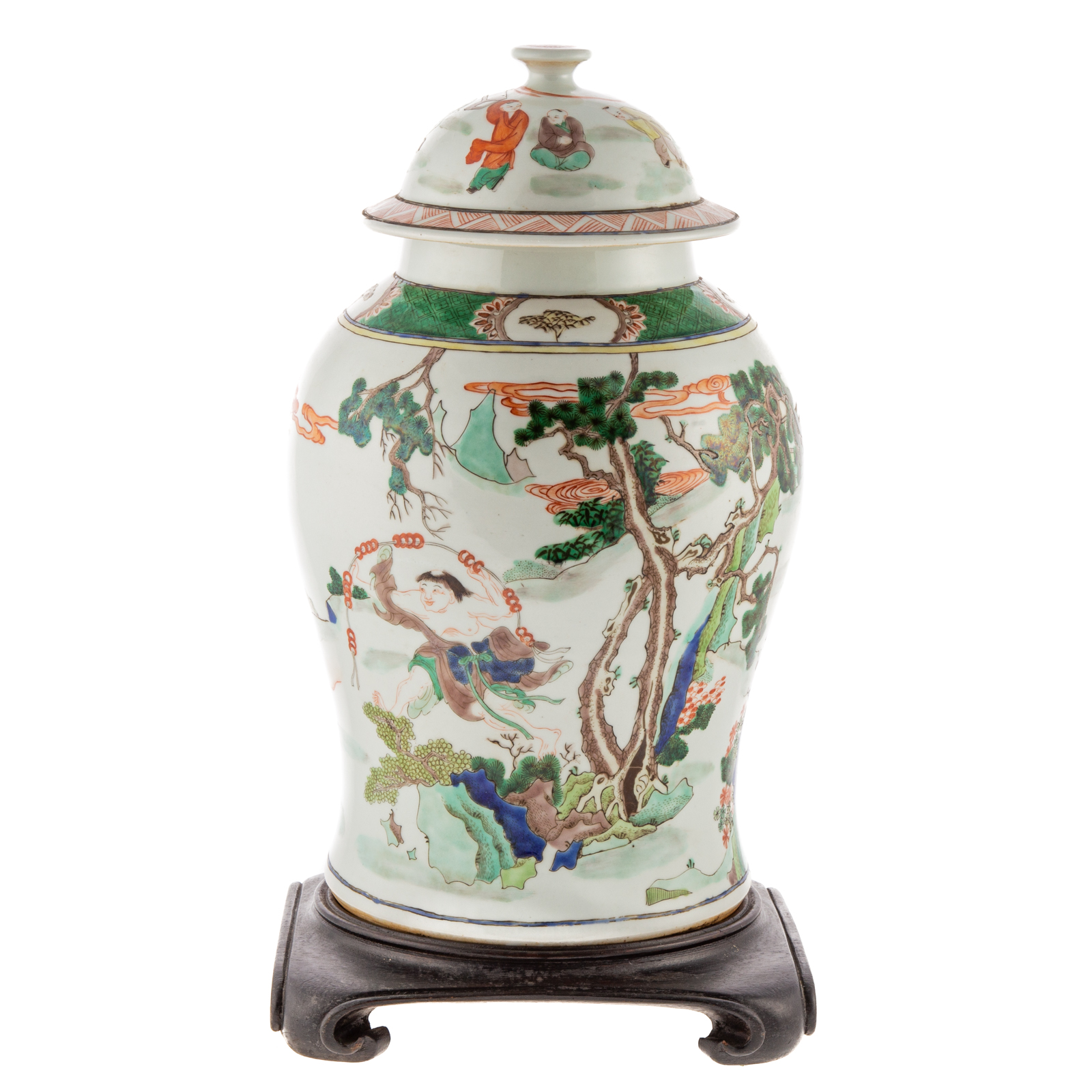 Appraisal: CHINESE EXPORT FAMILLE VERTE JAR Second half- th century with