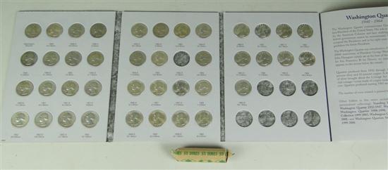 Appraisal: Harris Folder of Silver Washington Quarters Dates range - -D