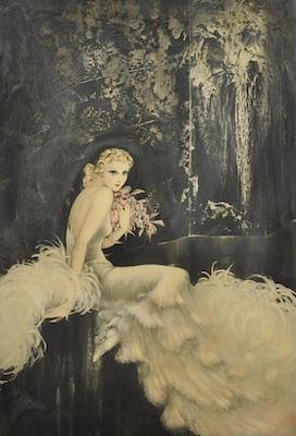 Appraisal: Louis Icart French American - Orchids Color etching and aquatint