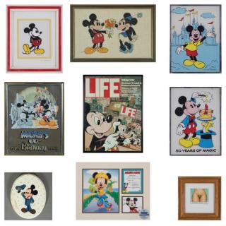 Appraisal: A Group of Nine Mickey Mouse Related Decorative Works th