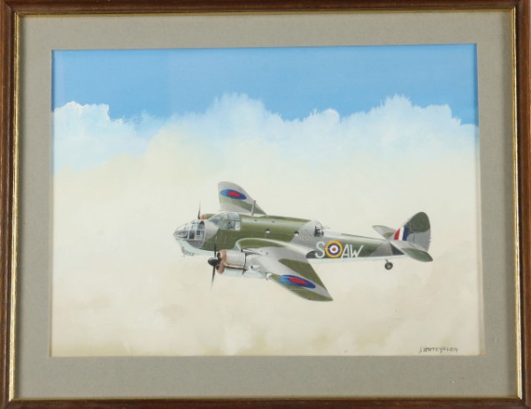 Appraisal: Original gauche pastel illustration by John Batchelor of a -engine