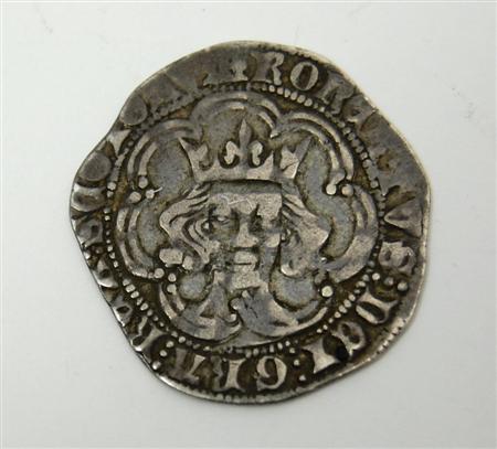 Appraisal: Robert III - groat S probably heavy coinage uneven clipped