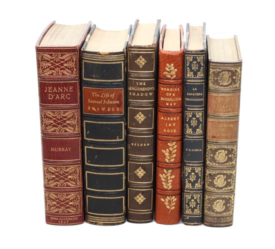 Appraisal: Sale Lot COLLECTION OF LEATHER BINDINGS six books including Murray