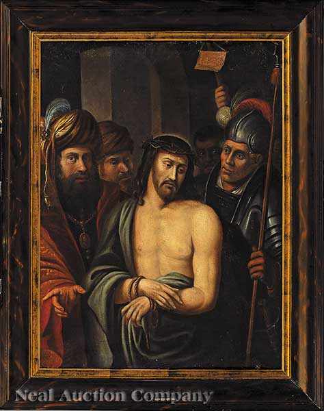 Appraisal: Theodor Boeyermans Flemish - Ecce Homo oil on canvas unsigned