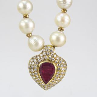 Appraisal: Vintage Large Pear Shape Burma Ruby Approx - Carat Round