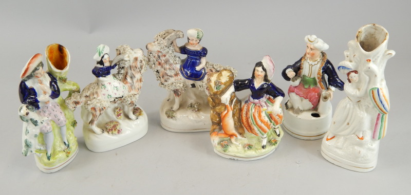 Appraisal: Various thC Staffordshire figures to include figure of a Turkish