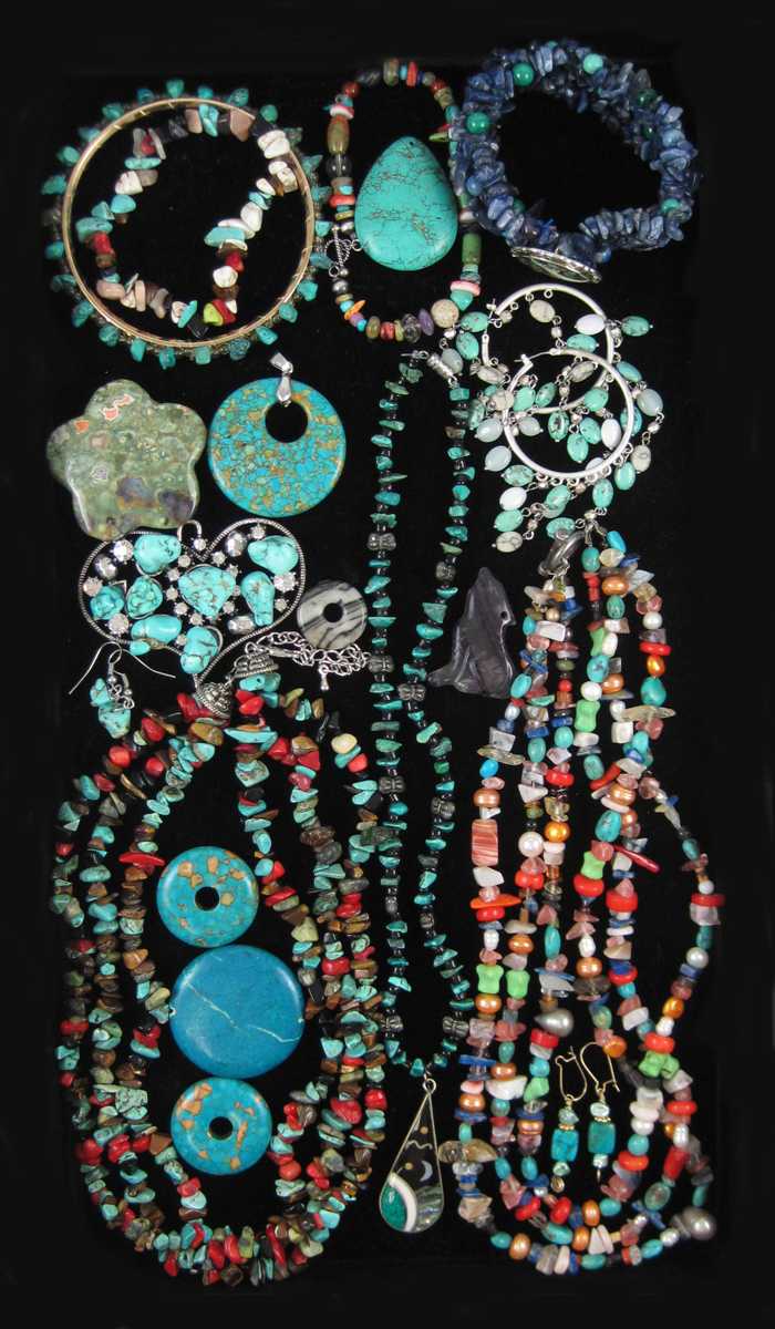 Appraisal: COLLECTION OF SOUTHWEST NATIVE AMERICAN STYLE JEWELRY including two triple