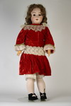 Appraisal: DOLL - German bisque swivel head with brown glass sleep