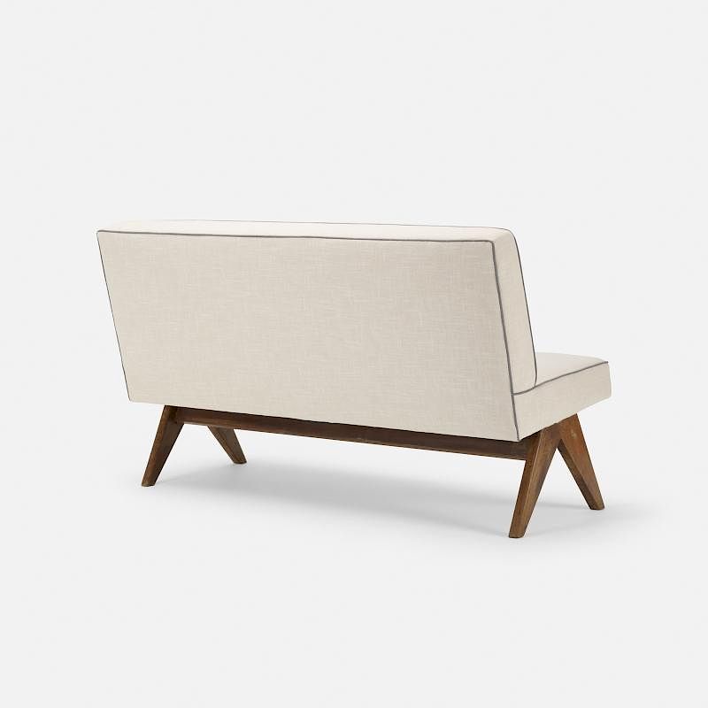 Appraisal: Pierre Jeanneret sofa from High Court Chandigarh Pierre Jeanneret sofa