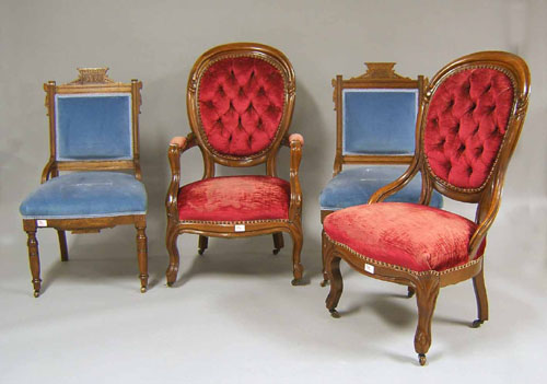 Appraisal: Four Victorian chairs th c Provenance The Estate of Anne