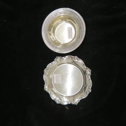 Appraisal: pcs Sterling Silver Gorham Chantily bread plate and an International