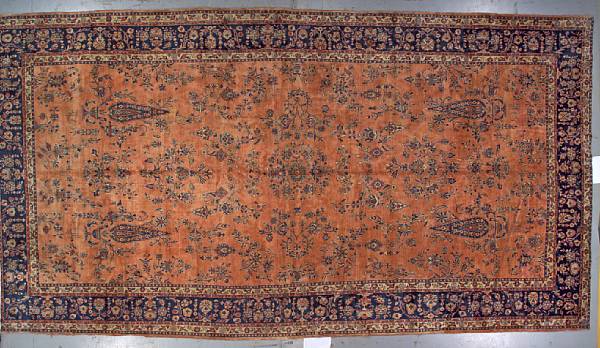 Appraisal: A Sarouk carpet Central Persia late th century size approximately