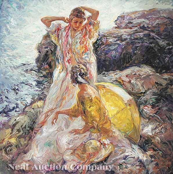 Appraisal: Jose Royo Spanish b Cala en Mallorca serigraph on paper