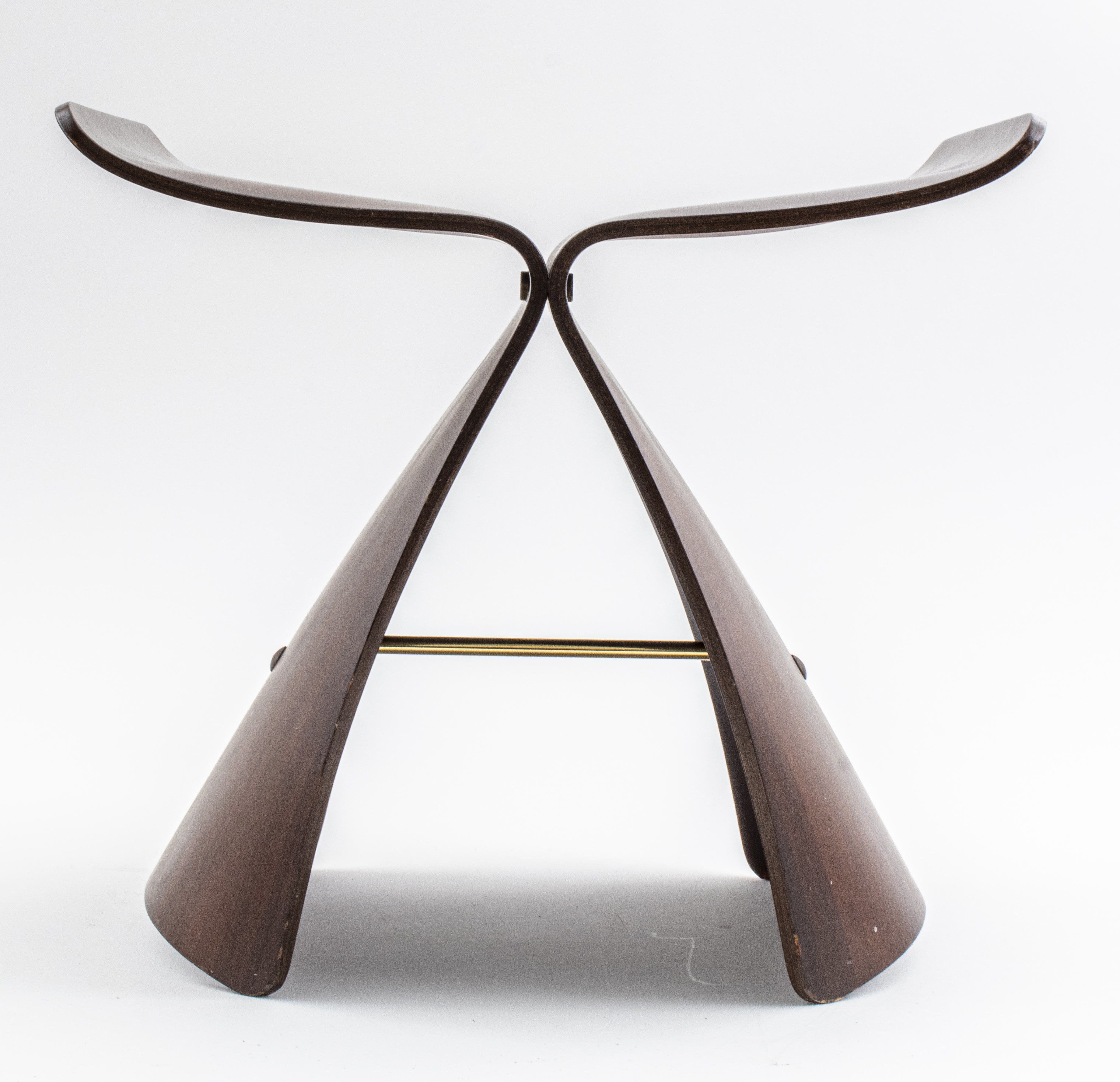 Appraisal: SORI YANAGI ROSEWOOD BUTTERFLY STOOL Sori Yanagi Japanese - rosewood