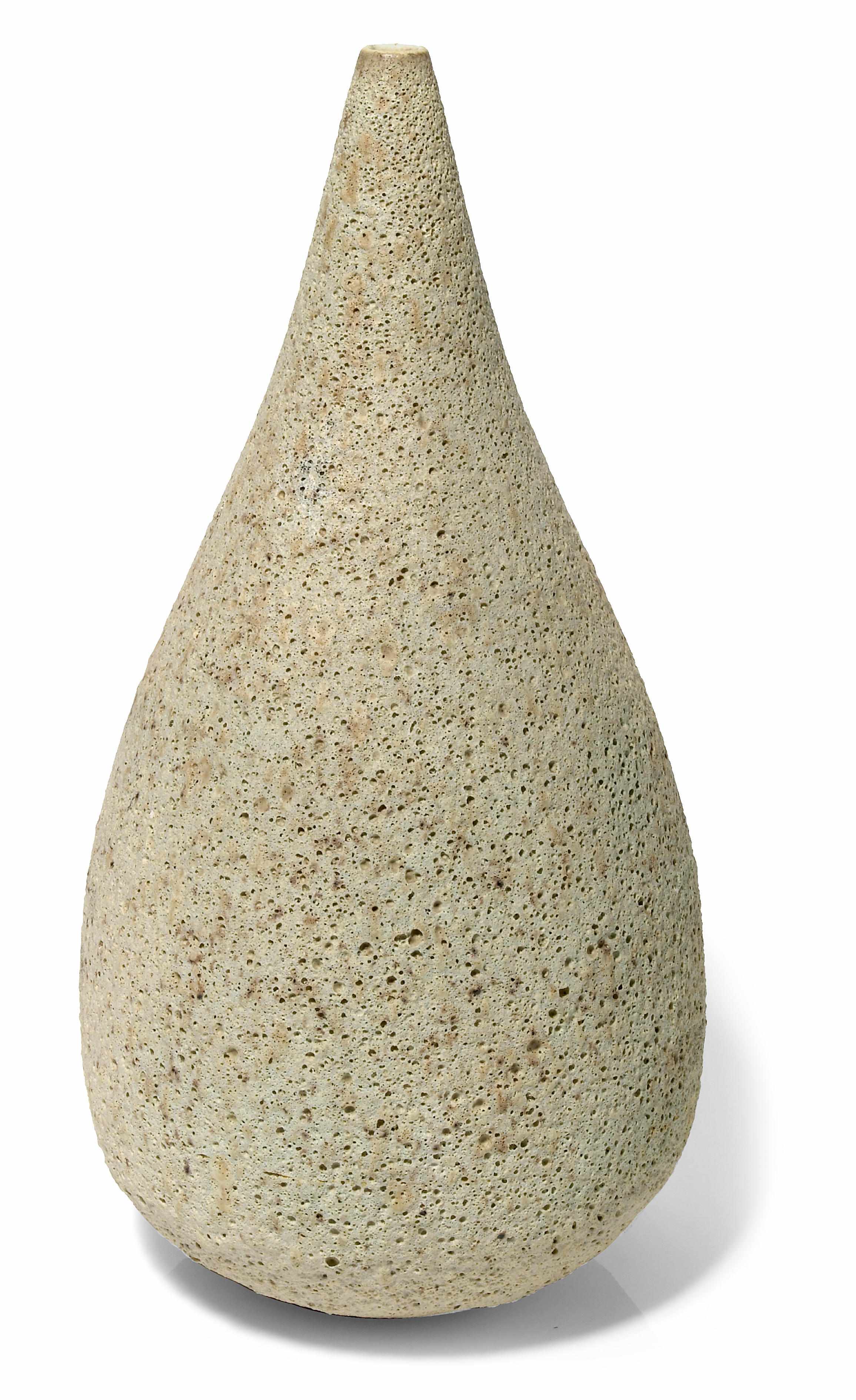 Appraisal: James Lovera American born Bottle Form vasevolcanic glazed earthenwareinscribed Loveraheight