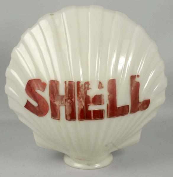 Appraisal: Glass Shell Gasoline Gas Globe Description Milk bottle glass Marked