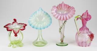 Appraisal: four late th c blown glass jack in the pulpit