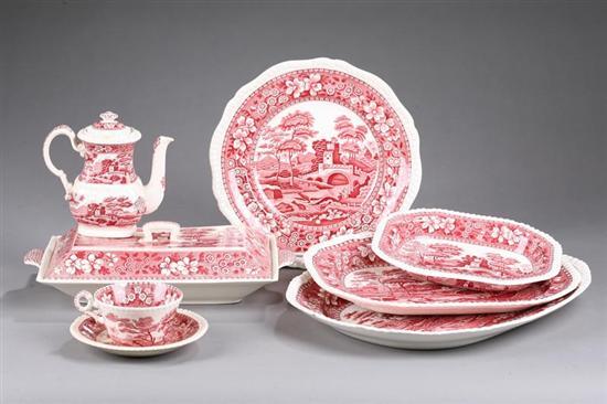 Appraisal: NINETY EIGHT PIECE SET OF COPELAND SPODE CHINA Assembled red