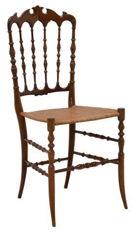 Appraisal: Italian Chiavari chair mid th c spindled back woven cane