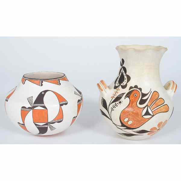 Appraisal: Emma Lewis and Juana Leno Acoma Jars lot of including