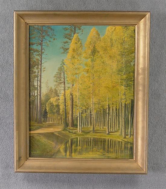 Appraisal: Anna Francis Conner Simpson - Oil on board Autumn trees