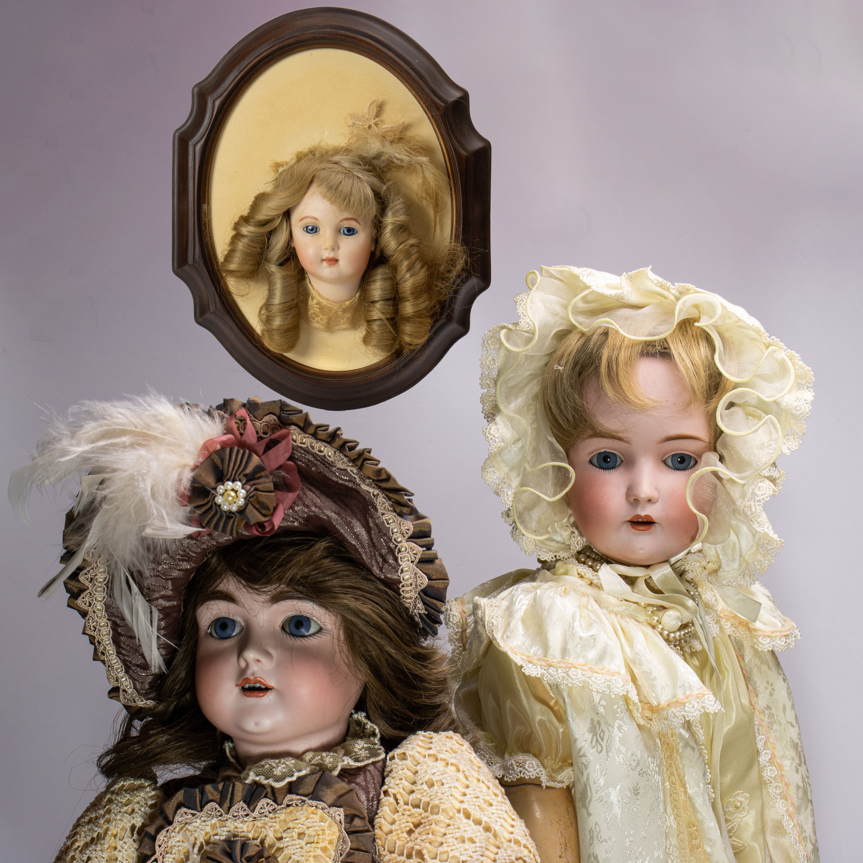 Appraisal: LOT OF KESTNER BISQUE HEAD LADY DOLLS Lot of Kestner