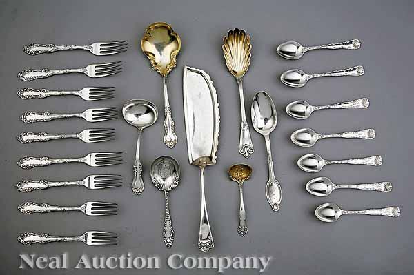 Appraisal: A Group of American Sterling Silver Flatware including seven Tiffany