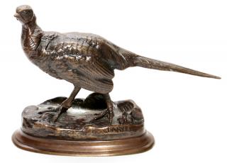 Appraisal: AFTER BARYE BRONZE PHEASANT AFTER BARYE FRENCH - BRONZE PHEASANT