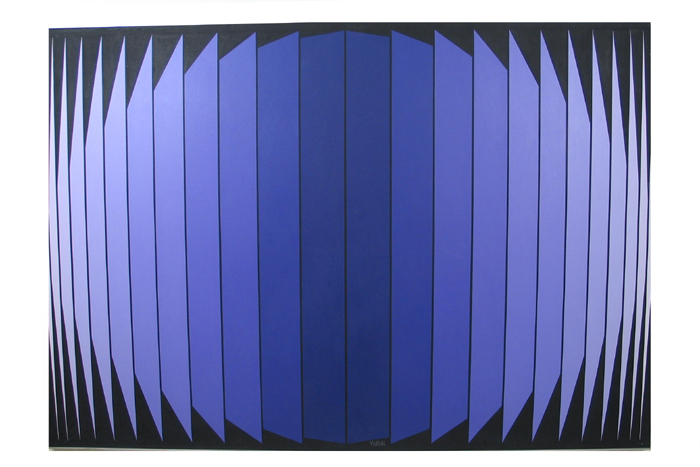 Appraisal: JEAN PIERRE VASARELY YVARAL French born Oil acrylic on canvas