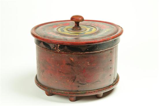 Appraisal: DECORATED SUGAR BOX Attributed to Vermont st half- th century