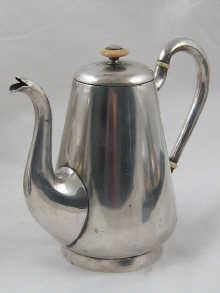 Appraisal: A Russian silver coffee pot the tapered body with pull