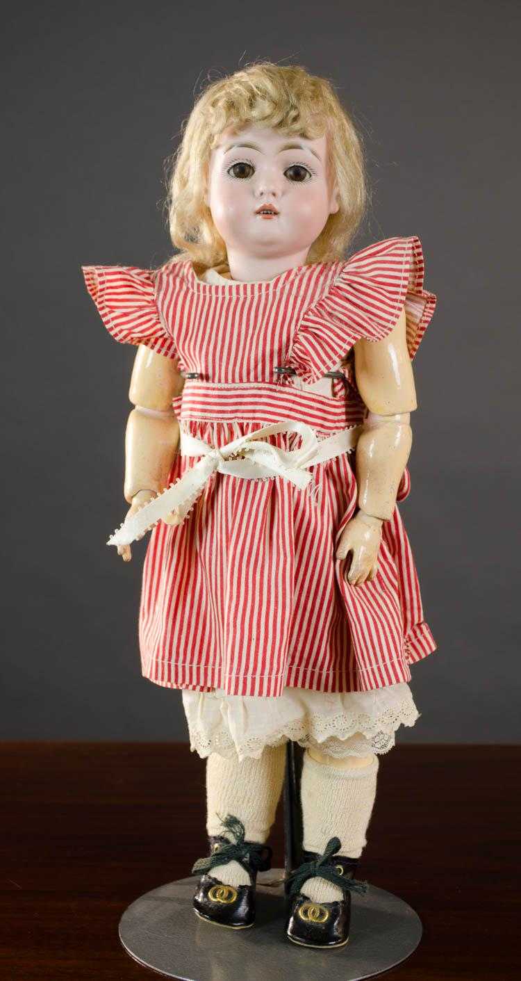 Appraisal: J D KESTNER BISQUE SOCKET HEAD DOLL with blond wig