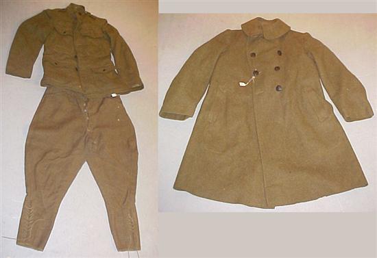 Appraisal: WWI era army doughboy medical corps uniform moth holes throughout