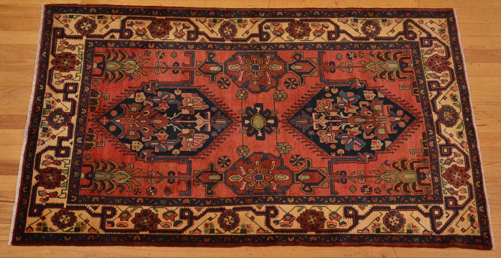 Appraisal: RARE BAKHTIAR Solid dense tribal weave Rare Bakhtiar design of