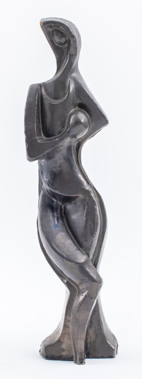 Appraisal: MODERNIST ABSTRACT FORM GLAZED CERAMIC SCULPTURE Modernist cubist surrealist abstracted