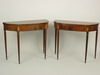 Appraisal: CARD TABLES - Matched pair of Sheraton period mahogany card