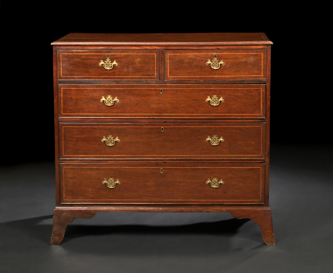 Appraisal: Regency Mahogany Chest first quarter th century the rectangular top