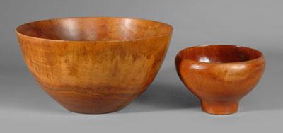 Appraisal: Two Ed Moulthrop bowls self-taught wood artist Georgia - one