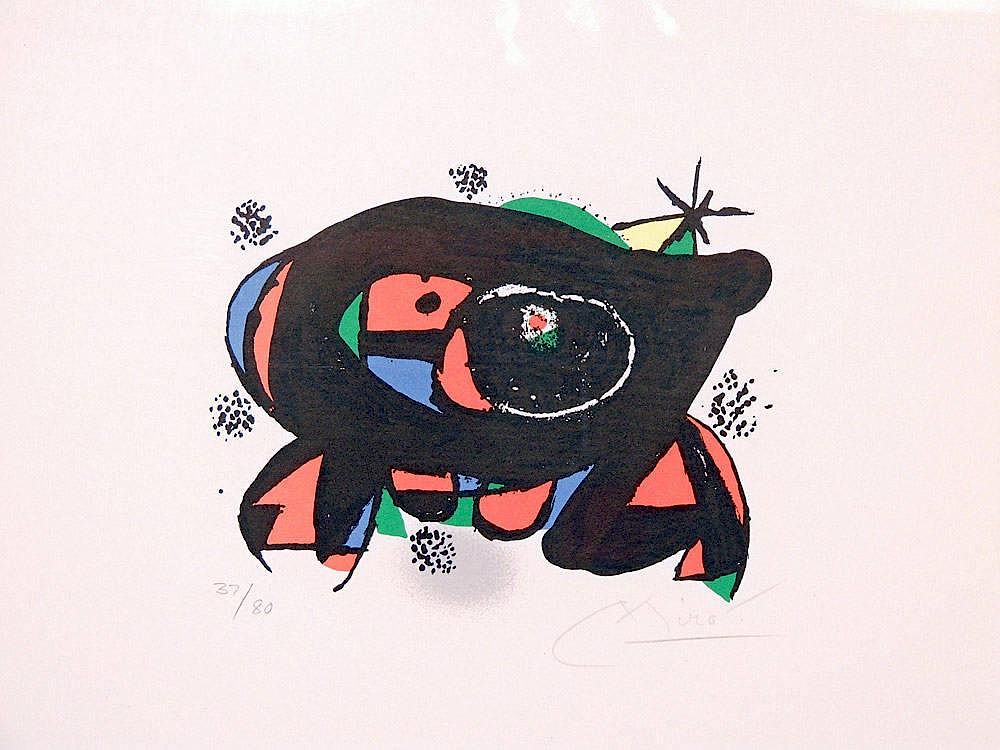 Appraisal: Joan Miro Lithograph in Colors Joan Miro Spanish - Lithograph