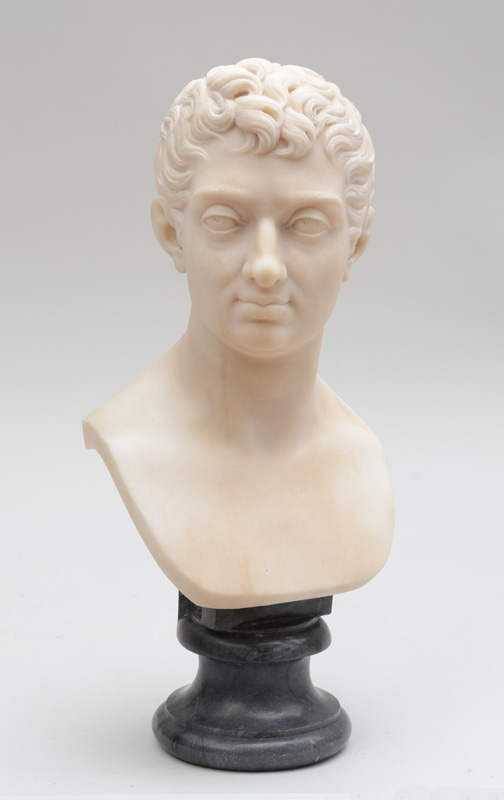 Appraisal: ADAMO TADOLINI - BUST PORTRAIT OF A YOUNG MAN Marble