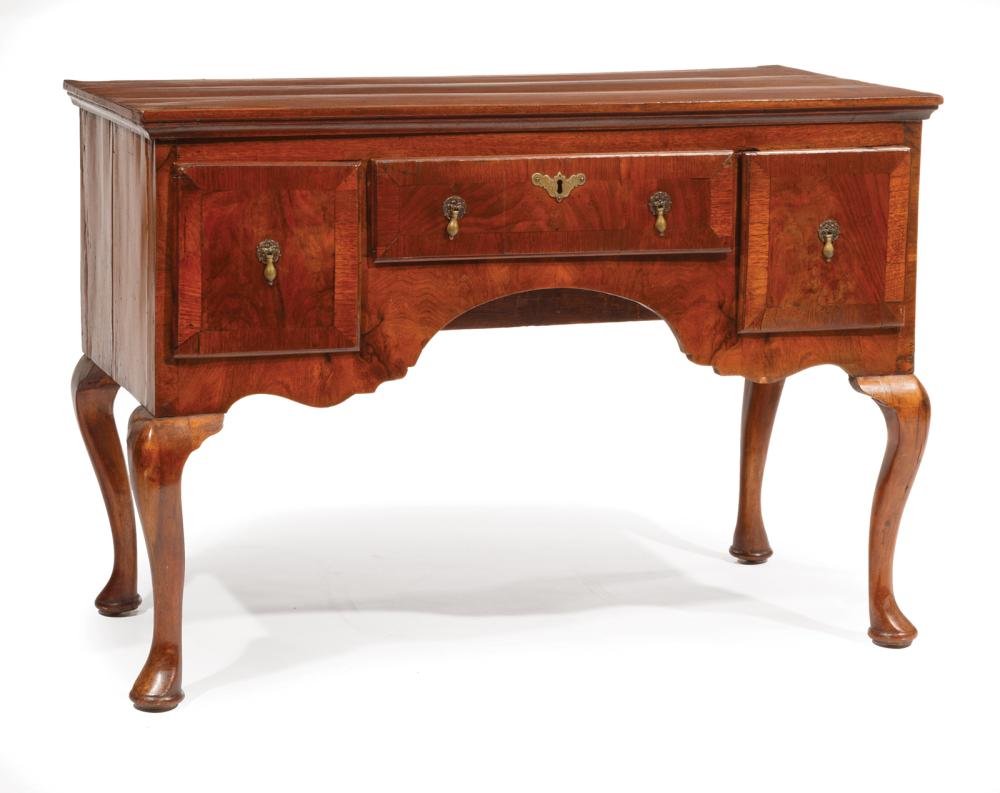 Appraisal: Antique Queen Anne-Style Walnut Dressing Table th c with earlier