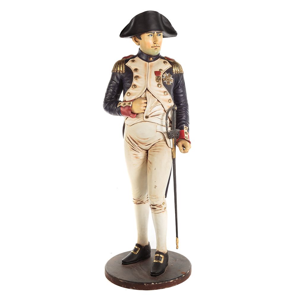 Appraisal: Life Size Painted Molded Napoleon Figure Standing figure of French